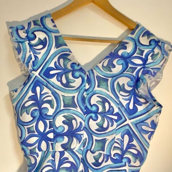 Made in Italy Italian linen dress from a boutique in positano - Picture 9 of 12